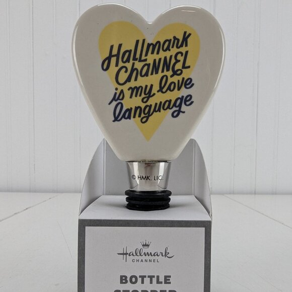 Hallmark Channel Is My Love Language Bottle Stopper Ceramic Heart Gift New - Picture 1 of 7
